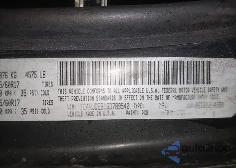 2016 Jeep Compass Latitude from USA, damaged, VIN 1C4NJDEB1GD789542